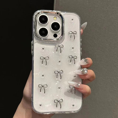 Epoxy Pearl Bow Phone Case